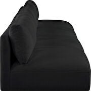 4pcs modular low-profile black velvet fabric couch by Meridian additional picture 6