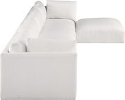 5pcs low profile modular sectional in cream velvet by Meridian additional picture 7