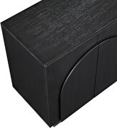 Art-deco style modular 3pcs sideboard / buffet in black additional photo 4 of 10