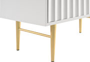 White stylish chest w/ golden handles and legs by Meridian additional picture 6