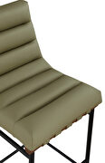 Contemporary bar stool in olive vegan leather by Meridian additional picture 10