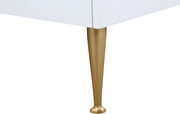 White contemporary style dresser w/ gold handles by Meridian additional picture 11
