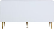 White contemporary style dresser w/ gold handles by Meridian additional picture 8