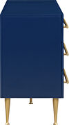 Navy blue contemporary style dresser w/ gold handles by Meridian additional picture 7