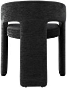 Contemporary soft black plush fabric dining chair by Meridian additional picture 6