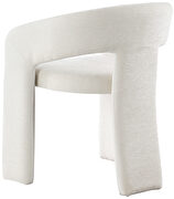 Contemporary soft cream plush fabric dining chair additional photo 4 of 7