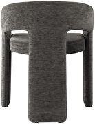 Contemporary soft gray plush fabric dining chair by Meridian additional picture 6