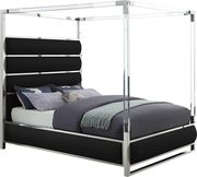 Faux leather / chrome platform canopy bed by Meridian additional picture 2