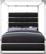 Faux leather / chrome platform canopy bed by Meridian additional picture 3