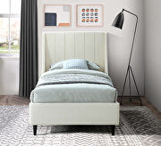 Contemporary wing back / tufted casual style twin bed by Meridian additional picture 4