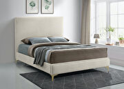 Velvet fabric casual design stand-alone full bed by Meridian additional picture 5
