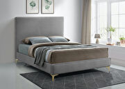 Velvet fabric casual design stand-alone full bed by Meridian additional picture 4