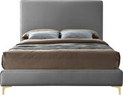 Velvet fabric casual design stand-alone full bed by Meridian additional picture 6