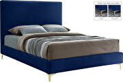 Velvet fabric casual design stand-alone bed by Meridian additional picture 6