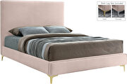 Velvet fabric casual design stand-alone full bed by Meridian additional picture 6