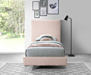 Velvet fabric casual design stand-alone twin bed by Meridian additional picture 2