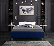 Acrylic wing style headboard platform bed by Meridian additional picture 4