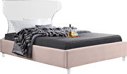 Acrylic wing style headboard platform bed by Meridian additional picture 5