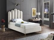 Velvet contemporary floral design queen bed additional photo 5 of 7