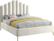Velvet contemporary floral design king bed by Meridian additional picture 2