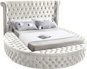 Exclusive round tufted platform bed w/ storage by Meridian additional picture 2