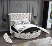 Exclusive round tufted platform bed w/ storage by Meridian additional picture 5