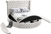 Exclusive round tufted platform full bed w/ storage by Meridian additional picture 5