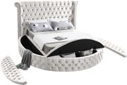 Exclusive round tufted platform full bed w/ storage additional photo 5 of 8