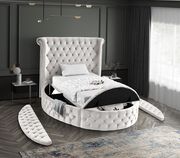 Exclusive round tufted twin platform bed w/ storage by Meridian additional picture 5