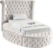 Exclusive round tufted twin platform bed w/ storage by Meridian additional picture 6