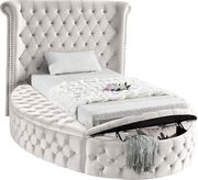 Exclusive round tufted twin platform bed w/ storage by Meridian additional picture 7