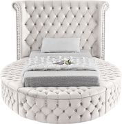 Exclusive round tufted twin platform bed w/ storage by Meridian additional picture 8