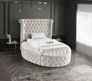 Exclusive round tufted twin platform bed w/ storage by Meridian additional picture 9