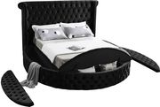 Exclusive round tufted platform full bed w/ storage additional photo 3 of 9
