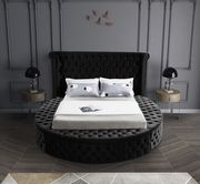 Exclusive round tufted platform full bed w/ storage additional photo 5 of 9