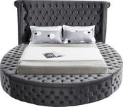 Exclusive round tufted platform full bed w/ storage additional photo 4 of 8