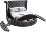 Exclusive round tufted platform king bed w/ storage by Meridian additional picture 4