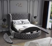 Exclusive round tufted platform king bed w/ storage by Meridian additional picture 8