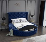 Exclusive round tufted platform king bed w/ storage by Meridian additional picture 2
