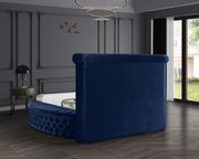 Exclusive round tufted platform king bed w/ storage by Meridian additional picture 6