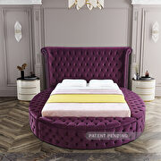 Exclusive round tufted platform full bed w/ storage additional photo 5 of 7