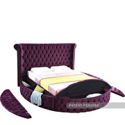 Exclusive round tufted platform king bed w/ storage additional photo 5 of 6