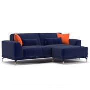 Ultra-modern low-profile EU-made sofa in blue by Meble additional picture 3