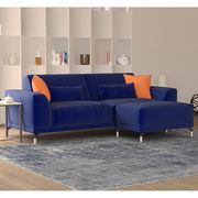 Ultra-modern low-profile EU-made sofa in blue by Meble additional picture 4