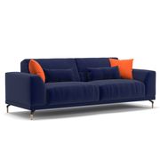 Ultra-modern low-profile EU-made sofa in blue by Meble additional picture 5