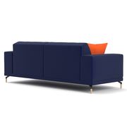 Ultra-modern low-profile EU-made sofa in blue by Meble additional picture 6
