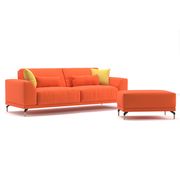 Ultra-modern low-profile EU-made sofa in orange by Meble additional picture 2