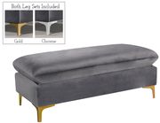 Contemporary velvet reversible sofa by Meridian additional picture 2