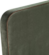 Green fabric upholstered king bed w/ walnut wood base by Meridian additional picture 6