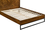 Mid-century industrial style coffee wood finish bed by Meridian additional picture 13